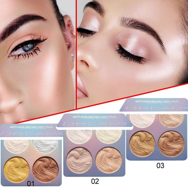 CmaaDu Highlighter Powder Palette Face Makeup