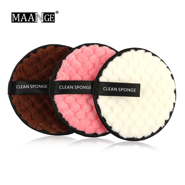 MAANGE Double Sided Makeup Remove Puff Wash Face